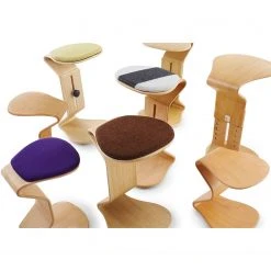 Mayer Sitzmöbel Tabouret myERCOLINO - Laine de Laneve / Placage en bois véritable - Anthracite -Chaises Soldes 1000137053 181116 132402173 GALLERYIMAGES P000000001000137053