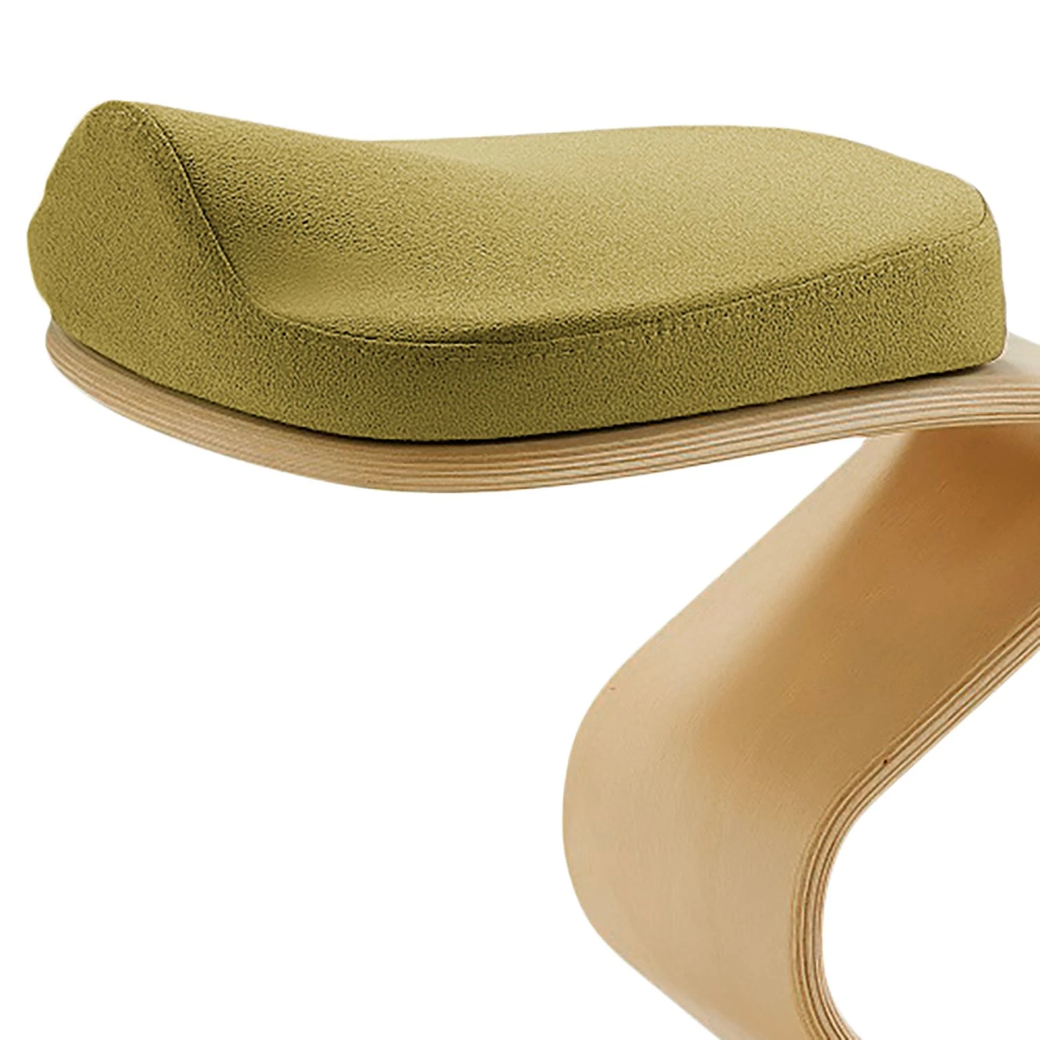 Mayer Sitzmöbel Tabouret myERCOLINO - Laine de Laneve / Placage en bois véritable - Jaune olive 4 Mayer Sitzmöbel Tabouret myERCOLINO - Laine de Laneve / Placage en bois véritable - Jaune olive – Image 2