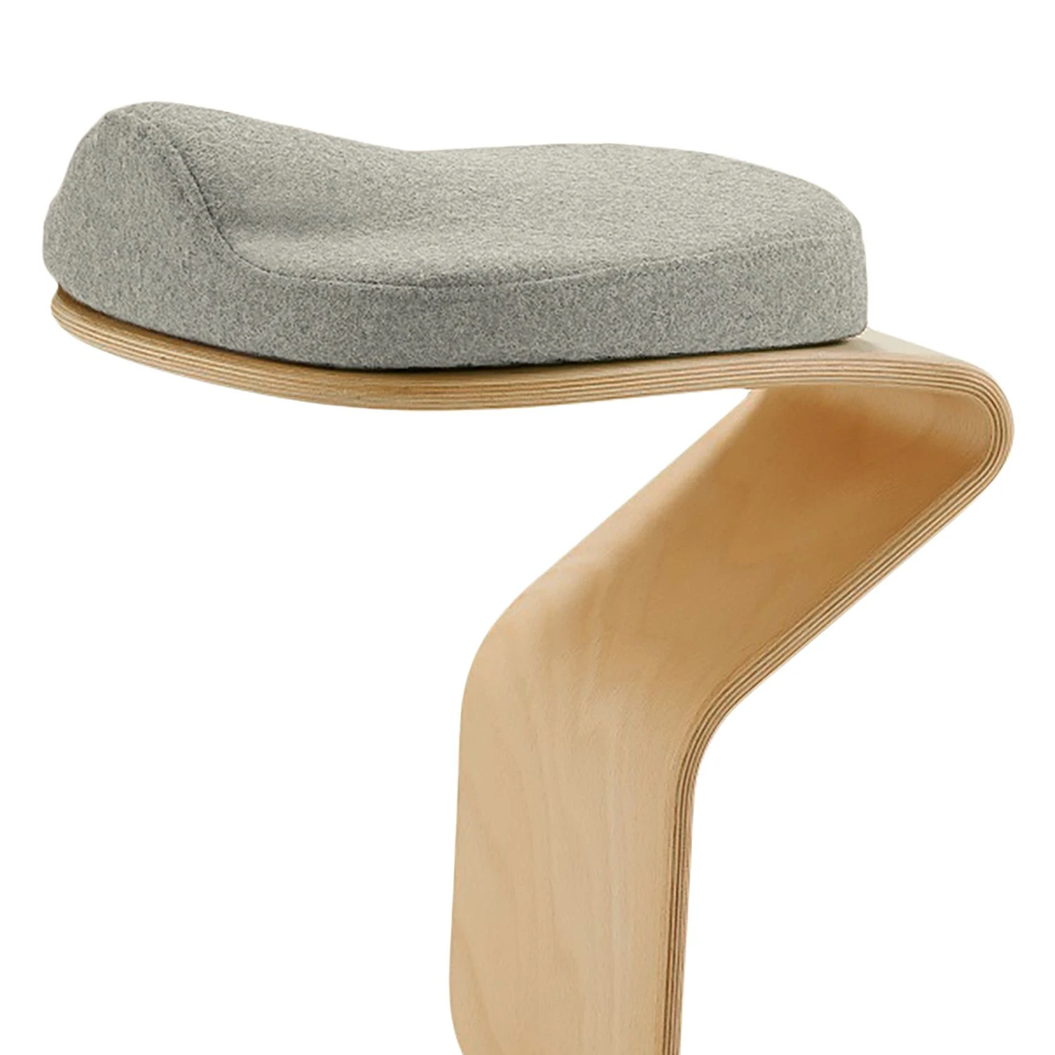 Mayer Sitzmöbel Tabouret myERCOLINO - Laine de Laneve / Placage en bois véritable - Granit 4 Mayer Sitzmöbel Tabouret myERCOLINO - Laine de Laneve / Placage en bois véritable - Granit – Image 2