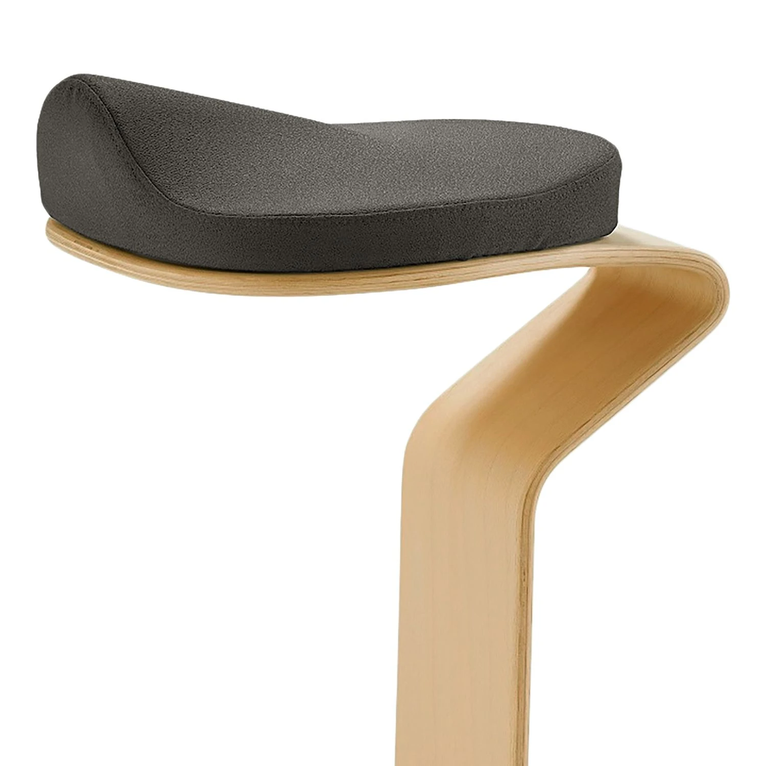 Mayer Sitzmöbel Tabouret myERCOLINO - Laine de Laneve / Placage en bois véritable - Anthracite 4 Mayer Sitzmöbel Tabouret myERCOLINO - Laine de Laneve / Placage en bois véritable - Anthracite – Image 2