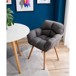 Mørteens Chaise à accoudoirs Lontras - Tissu / Chêne massif - Gris / Chêne 14 Mørteens Chaise à accoudoirs Lontras - Tissu / Chêne massif - Gris / Chêne -Chaises Soldes 1000159236 210323 15220401470 MOOD DETAILS P000000001000159236 mood