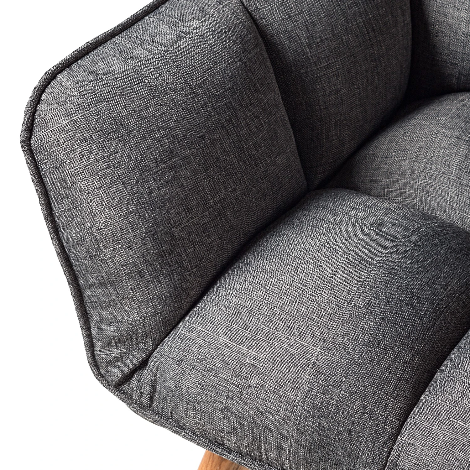 Mørteens Chaise à accoudoirs Lontras - Tissu / Chêne massif - Gris / Chêne 11 Mørteens Chaise à accoudoirs Lontras - Tissu / Chêne massif - Gris / Chêne – Image 9