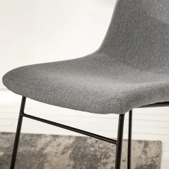 Fredriks Chaise capitonnée Molong - Tissu / Métal - Gris / Noir -Chaises Soldes 1000161907 200211 15372500003 DETAILS P000000001000161907