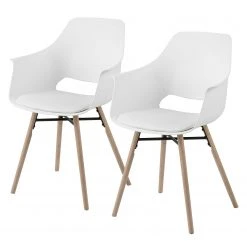 Mørteens Chaises à accoudoirs Camara (lot de 2) - Blanc