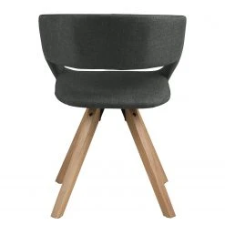 Mørteens Chaise à accoudoirs Buggio - Tissu / Hévéa massif - Tissu Cors: Gris foncé - 1 chaise -Chaises Soldes 1000164524 190315 07573200005 GALLERYIMAGES P000000001000164524