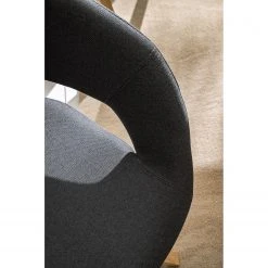 Mørteens Chaise à accoudoirs Buggio - Tissu / Hévéa massif - Tissu Cors: Gris foncé - 1 chaise -Chaises Soldes 1000164524 210208 08242400022 DETAILS P000000001000164524