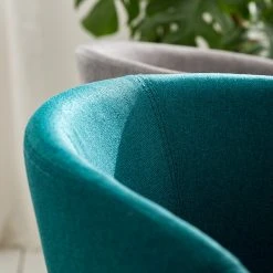 Mørteens Chaise à accoudoirs Buggio - Tissu / Hévéa massif - Tissu Cors: Pétrole - 1 chaise -Chaises Soldes 1000164525 210208 08242400028 DETAILS P000000001000164525