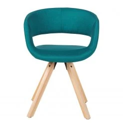 Mørteens Chaise à accoudoirs Buggio - Tissu / Hévéa massif - Tissu Cors: Pétrole - 1 chaise -Chaises Soldes 1000164525 210521 08454700002 DETAILS P000000001000164525