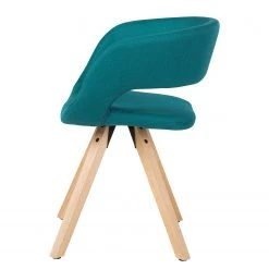 Mørteens Chaise à accoudoirs Buggio - Tissu / Hévéa massif - Tissu Cors: Pétrole - 1 chaise -Chaises Soldes 1000164525 210521 08454700003 DETAILS P000000001000164525