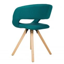 Mørteens Chaise à accoudoirs Buggio - Tissu / Hévéa massif - Tissu Cors: Pétrole - 1 chaise -Chaises Soldes 1000164525 210521 08454700004 DETAILS P000000001000164525