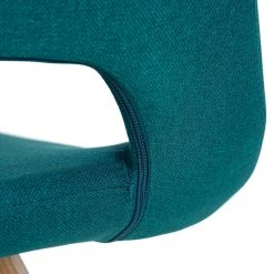 Mørteens Chaise à accoudoirs Buggio - Tissu / Hévéa massif - Tissu Cors: Pétrole - 1 chaise -Chaises Soldes 1000164525 210521 08460100009 DETAILS P000000001000164525