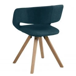 Mørteens Chaise à accoudoirs Buggio - Tissu / Hévéa massif - Tissu Cors: Bleu jean - 1 chaise -Chaises Soldes 1000164526 190315 07573200020 GALLERYIMAGES P000000001000164526