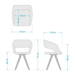 Mørteens Chaise à accoudoirs Buggio - Tissu / Hévéa massif - Tissu Cors: Bleu jean - 1 chaise -Chaises Soldes 1000164526 220915 500 SKETCH DETAILS P000000001000164526 sketch