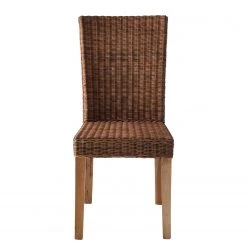 Wolf-Möbel Chaises Bali II (lot de 2) - Rotin / Bois de suar massif - Marron / Suar -Chaises Soldes 1000164657 190822 11012900008 DETAILS P000000001000164657