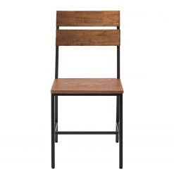 Ars manufacti Chaises Manchester II (lot de 2) - Acacia massif / Métal - Acacia / Noir -Chaises Soldes 1000164684 191010 11422400002 DETAILS P000000001000164684