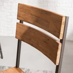 Ars manufacti Chaises Manchester II (lot de 2) - Acacia massif / Métal - Acacia / Noir -Chaises Soldes 1000164684 191111 08414100005 DETAILS P000000001000164684