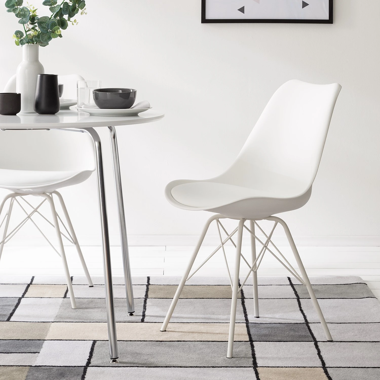 Fredriks Chaises Bonito - Blanc - Lot de 2 4 Fredriks Chaises Bonito - Blanc - Lot de 2 – Image 2