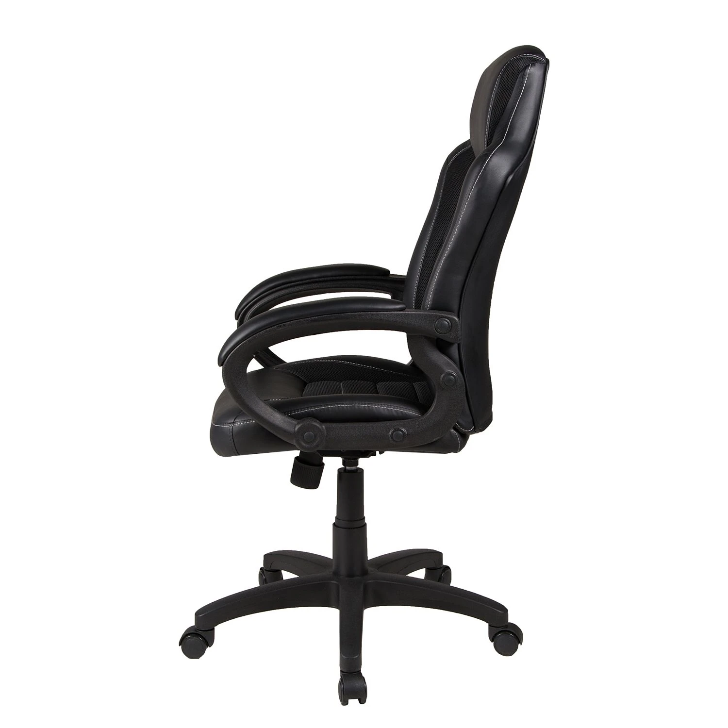 Duo Collection Fauteuil de direction Joris - Imitation cuir / Matière plastique - Noir 4 Duo Collection Fauteuil de direction Joris - Imitation cuir / Matière plastique - Noir – Image 2