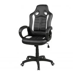 Duo Collection Gaming Chair Fabio - Imitation cuir / Matière plastique - Noir / Blanc
