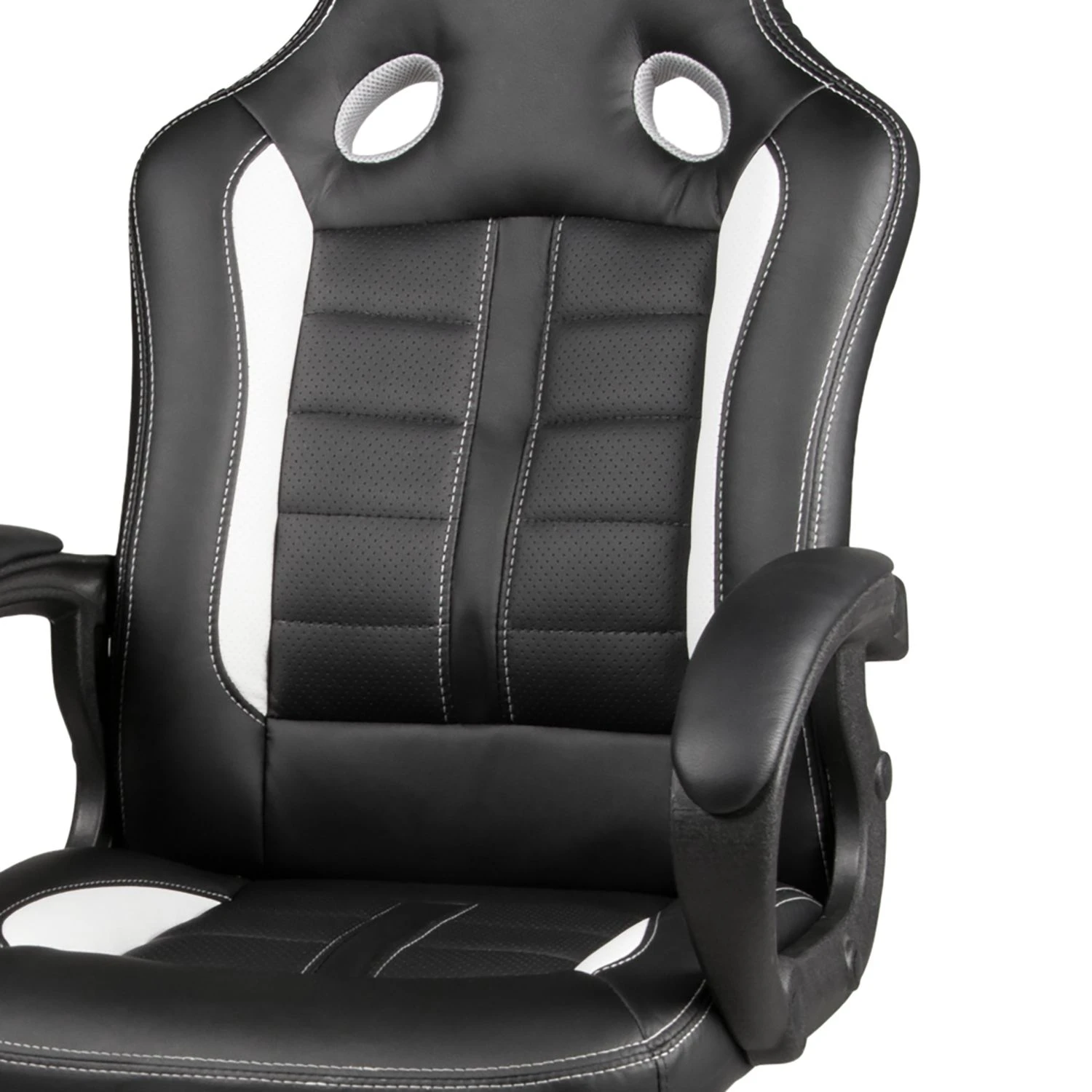 Duo Collection Gaming Chair Fabio - Imitation cuir / Matière plastique - Noir / Blanc 4 Duo Collection Gaming Chair Fabio - Imitation cuir / Matière plastique - Noir / Blanc – Image 2