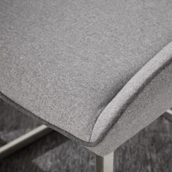 Fredriks Chaises cantilever Nidri (lot de 2) - Tissage à plat / Acier inoxydable - Gris clair -Chaises Soldes 1000169167 191009 12153900010 DETAILS P000000001000169167