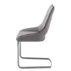 Fredriks Chaises cantilever Nidri (lot de 2) - Tissage à plat / Acier inoxydable - Gris clair -Chaises Soldes 1000169167 191009 12154000014 DETAILS P000000001000169167