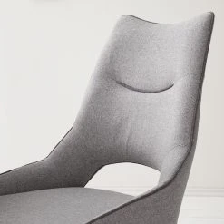 Fredriks Chaises cantilever Nidri (lot de 2) - Tissage à plat / Acier inoxydable - Gris clair -Chaises Soldes 1000169167 191009 12154100019 DETAILS P000000001000169167