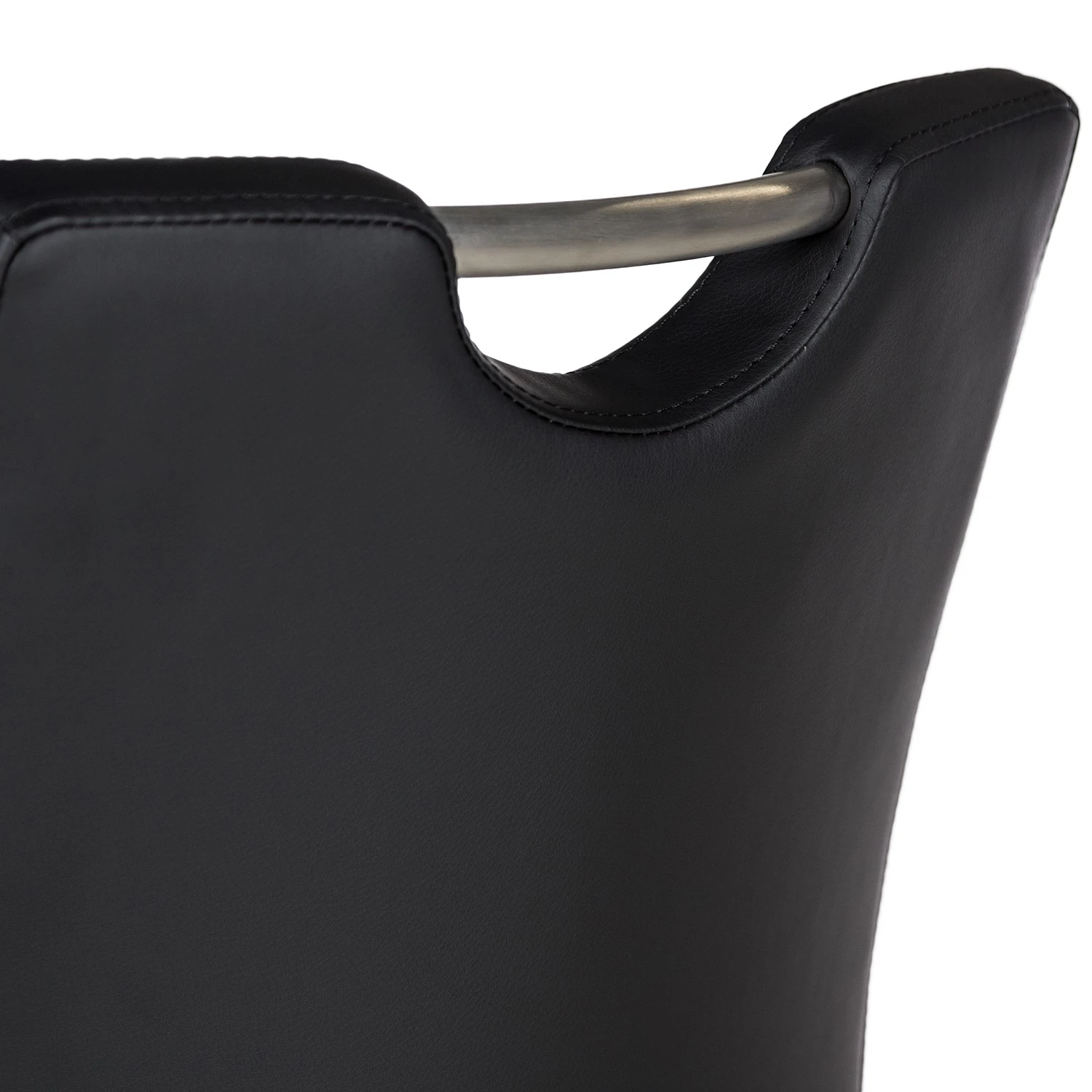 Fredriks Chaises cantilever Ratos (lot de 2) - Imitation cuir / Acier inoxydable - Noir 9 Fredriks Chaises cantilever Ratos (lot de 2) - Imitation cuir / Acier inoxydable - Noir – Image 7