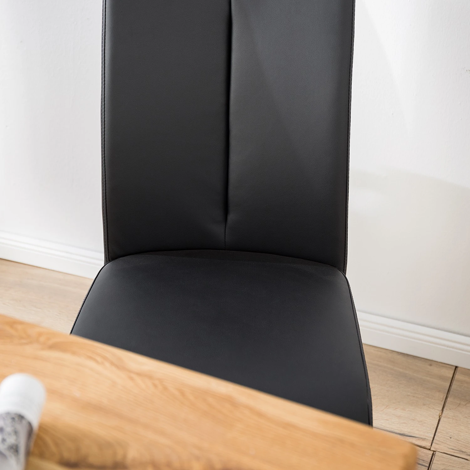 Fredriks Chaises cantilever Ratos (lot de 2) - Imitation cuir / Acier inoxydable - Noir 17 Fredriks Chaises cantilever Ratos (lot de 2) - Imitation cuir / Acier inoxydable - Noir – Image 15