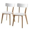 Mørteens Chaises Rob (lot de 2) - Partiellement en frêne massif - Blanc / Frêne -Chaises Soldes 1000170692 191017 11154400044 IMAGE P000000001000170692