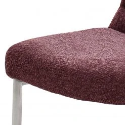 Loftscape Chaises cantilever Agestina (lot de 2) - Tissu / Acier inoxydable - Bordeaux -Chaises Soldes 1000170695 190503 12170100011 GALLERYIMAGES P000000001000170695