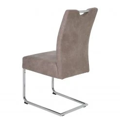 Loftscape Chaises cantilever Lopten II (lot de 2) - Imitation cuir / Acier - Chrome -Chaises Soldes 1000171105 190418 11493400106 GALLERYIMAGES P000000001000171105