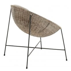 Ars manufacti Chaises à accoudoirs Metti - Rotin / Acier - Naturel / Noir -Chaises Soldes 1000172216 190503 12120700117 GALLERYIMAGES P000000001000172216