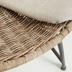 Ars manufacti Chaises à accoudoirs Metti - Rotin / Acier - Naturel / Noir -Chaises Soldes 1000172216 190503 12120700119 GALLERYIMAGES P000000001000172216