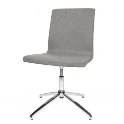 Topstar Chaise de bureau Cube I - Tissu / Acier - Chrome - Gris clair