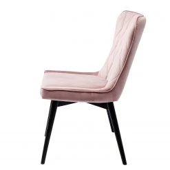 Kare Design Chaise capitonnée Black Marshall - Velours / Hêtre massif - Rose / Noir -Chaises Soldes 1000174200 190515 06332600135 GALLERYIMAGES P000000001000174200