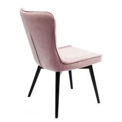 Kare Design Chaise capitonnée Black Marshall - Velours / Hêtre massif - Rose / Noir -Chaises Soldes 1000174200 190515 06332600136 GALLERYIMAGES P000000001000174200