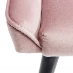 Kare Design Chaise capitonnée Black Marshall - Velours / Hêtre massif - Rose / Noir -Chaises Soldes 1000174200 190515 06332600138 GALLERYIMAGES P000000001000174200