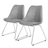 Tenzo Chaises Gina VI (lot de 2) - Imitation cuir / Métal - Gris / Chrome 1 Tenzo Chaises Gina VI (lot de 2) - Imitation cuir / Métal - Gris / Chrome -Chaises Soldes 1000175505 190614 06463600006 IMAGE P000000001000175505