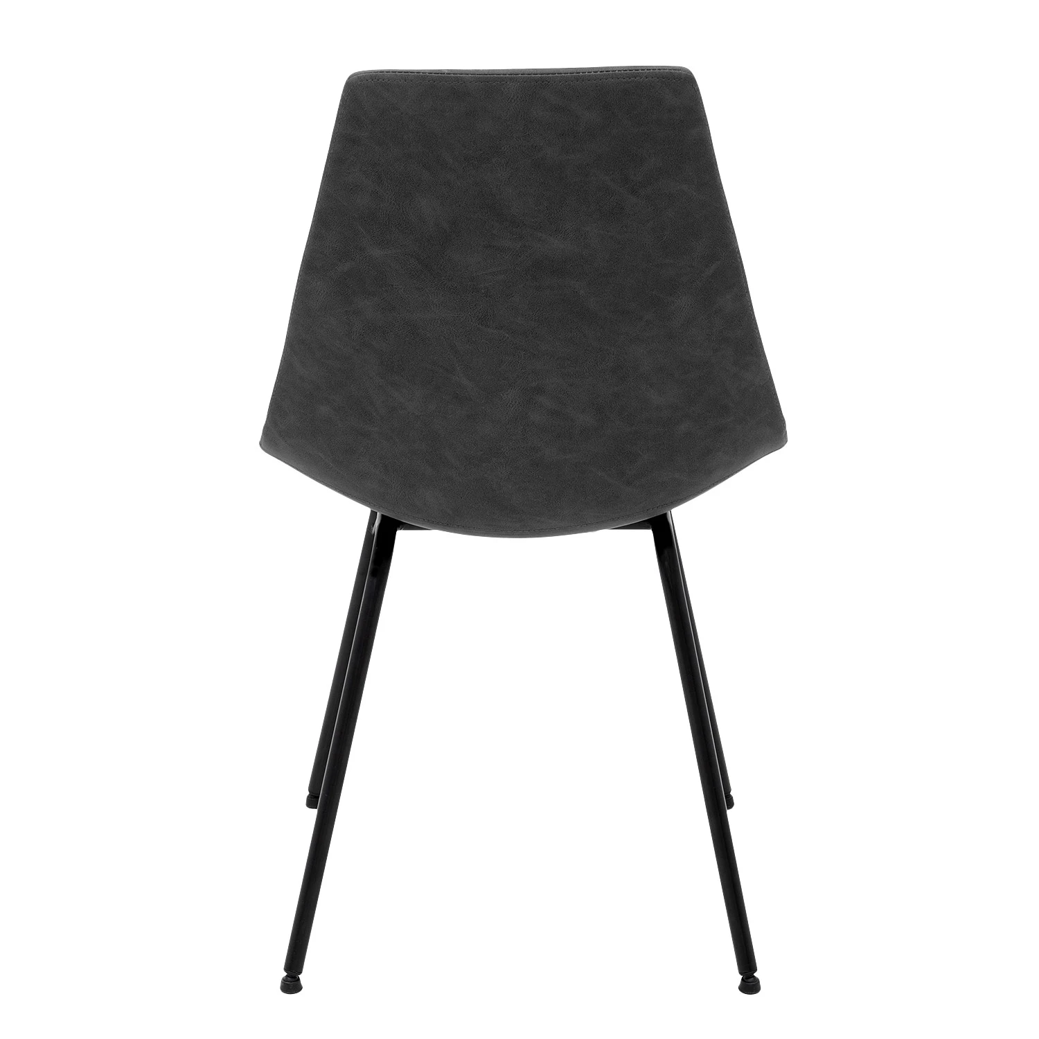 Tenzo Chaises capitonnées Alice (lot de 2) - Tissu / Métal - Chrome - Anthracite 4 Tenzo Chaises capitonnées Alice (lot de 2) - Tissu / Métal - Chrome - Anthracite – Image 2