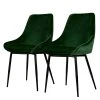 Tenzo Chaises capitonnées Lex (lot de 2) - Velours / Fer - Noir - Vert 2 Tenzo Chaises capitonnées Lex (lot de 2) - Velours / Fer - Noir - Vert -Chaises Soldes 1000175521 190614 06464000062 IMAGE P000000001000175521