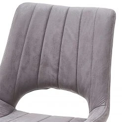 Loftscape Chaises Gingin (lot de 2) - Microfibre / Métal - Anthracite / Chrome - Gris clair -Chaises Soldes 1000176433 190701 15483500028 GALLERYIMAGES P000000001000176433