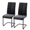 Loftscape Chaises cantilever Ingal - Tissage à plat / Métal - Anthracite / Noir mat - Lot de 2 2 Loftscape Chaises cantilever Ingal - Tissage à plat / Métal - Anthracite / Noir mat - Lot de 2 -Chaises Soldes 1000176442 190701 15483500030 IMAGE P000000001000176442