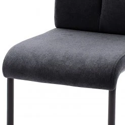 Loftscape Chaises cantilever Ingal - Tissage à plat / Métal - Anthracite / Noir mat - Lot de 2 -Chaises Soldes 1000176442 190701 15483500034 GALLERYIMAGES P000000001000176442