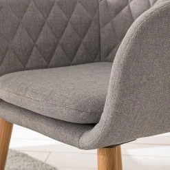 Mørteens Chaise à accoudoirs Amalis - Tissu / Chêne massif - Gris / Chêne 22 Mørteens Chaise à accoudoirs Amalis - Tissu / Chêne massif - Gris / Chêne -Chaises Soldes 1000176578 200212 11371700008 DETAILS P000000001000176578