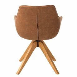 Mørteens Chaise à accoudoirs Pori II - Imitation cuir / Chêne massif - Marron - 1 chaise 18 Mørteens Chaise à accoudoirs Pori II - Imitation cuir / Chêne massif - Marron - 1 chaise -Chaises Soldes 1000176717 200615 06211500004 DETAILS P000000001000176717