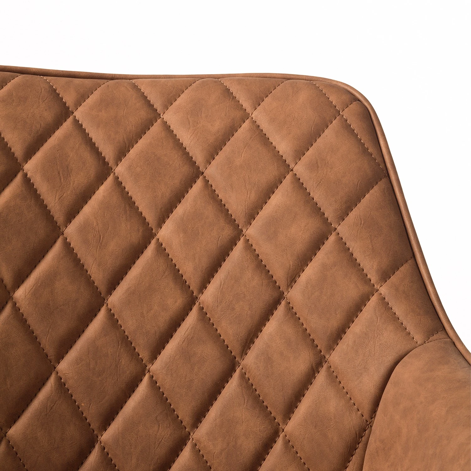 Mørteens Chaise à accoudoirs Pori II - Imitation cuir / Chêne massif - Marron - 1 chaise 9 Mørteens Chaise à accoudoirs Pori II - Imitation cuir / Chêne massif - Marron - 1 chaise – Image 7