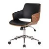 Studio Copenhagen Chaise de bureau Elzito - Imitation cuir / Acier - Noir / Chrome