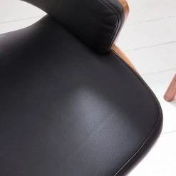 Studio Copenhagen Chaise de bureau Elzito - Imitation cuir / Acier - Noir / Chrome -Chaises Soldes 1000176721 190614 12071600103 GALLERYIMAGES P000000001000176721