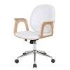 Mørteens Chaise de bureau pivotante Kinnula - Imitation cuir - Frêne / Blanc
